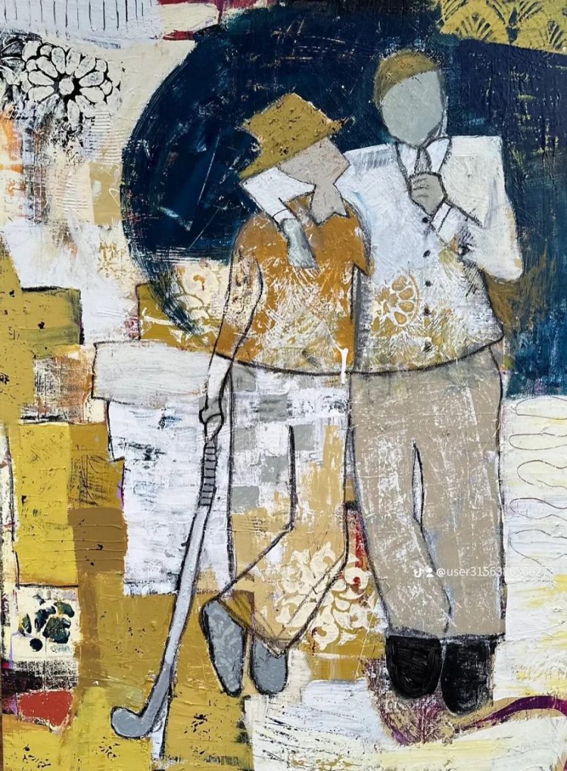 Golfers, print