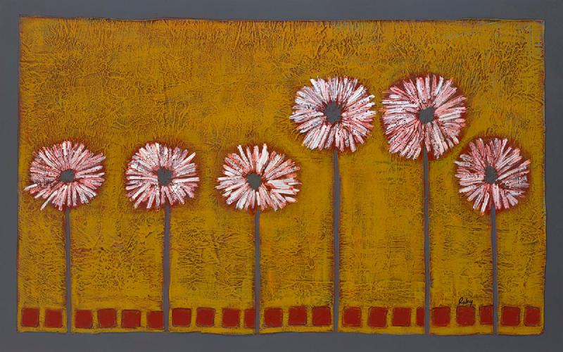 Six Dandelions, print
